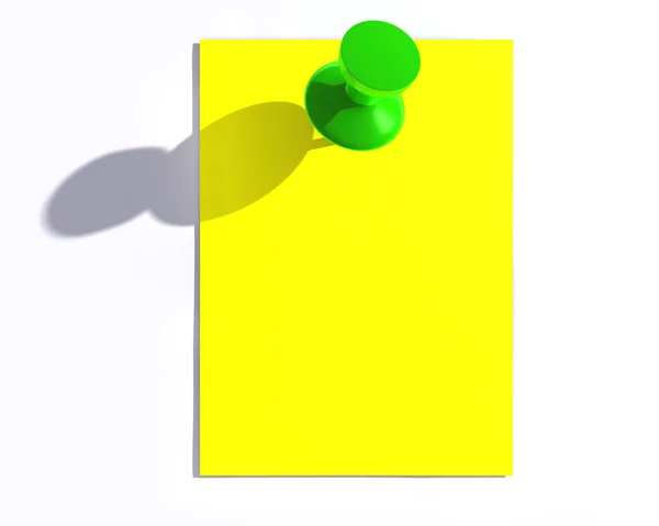 Glossy green pin — Stock Photo, Image