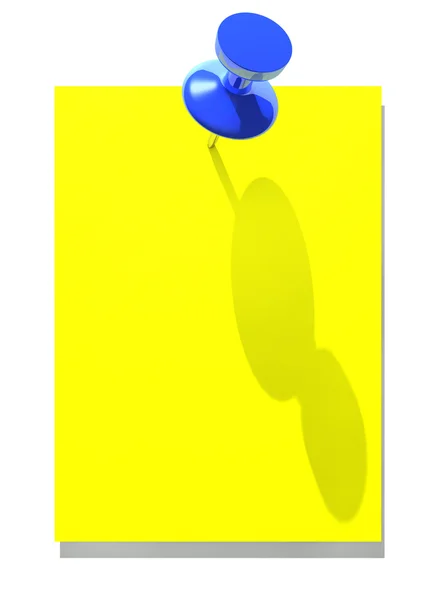 Blue pin dengan bayangan — Stok Foto