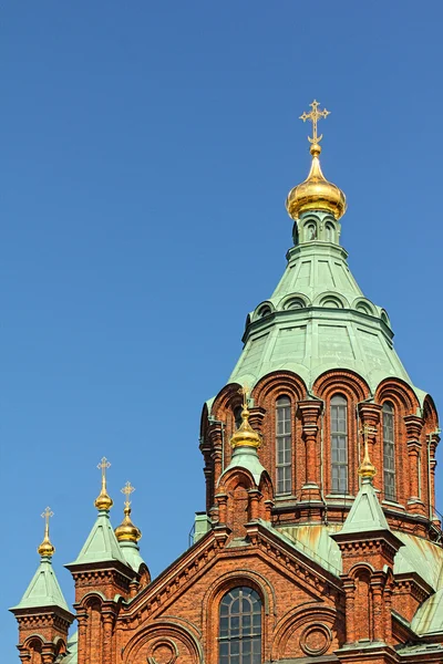 Primer plano de la Catedral de Uspenski, Helsinki, Finlandia —  Fotos de Stock