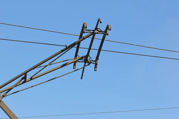 stock image Electric connection between wire in air, and car