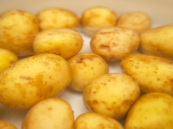 Крупный план картофеля, кипящего в чайнике — стоковое фото