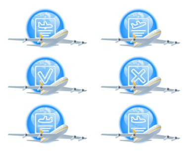 Uçuş durumu Icon set