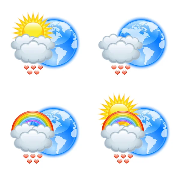 Miłość ikony pogody — Wektor stockowy