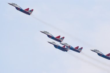 MiG-29 jet strizhi gelen takım görüntüleme