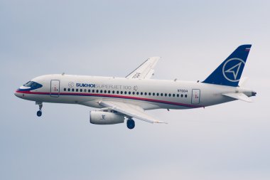 Superjet-100 regional airliner clipart