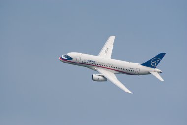 Superjet-100 regional airliner clipart