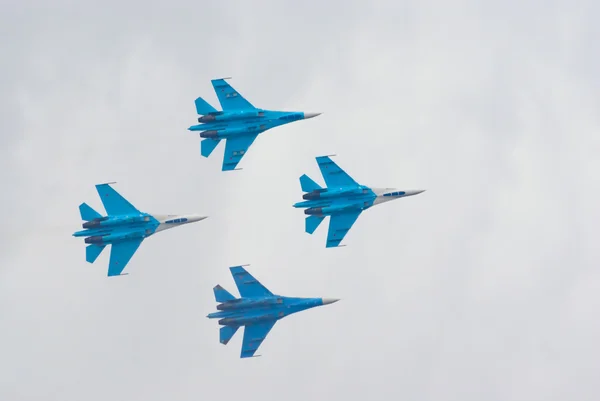 Sukhoi jet fighters — Stock Photo, Image