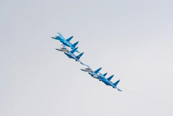 Soechoj jet fighters — Stockfoto