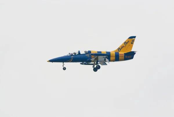 L-39 jet z Bałtyku pszczoły zespół wyświetlacza — Zdjęcie stockowe