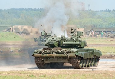 Battle tanks demonstrate combat clipart