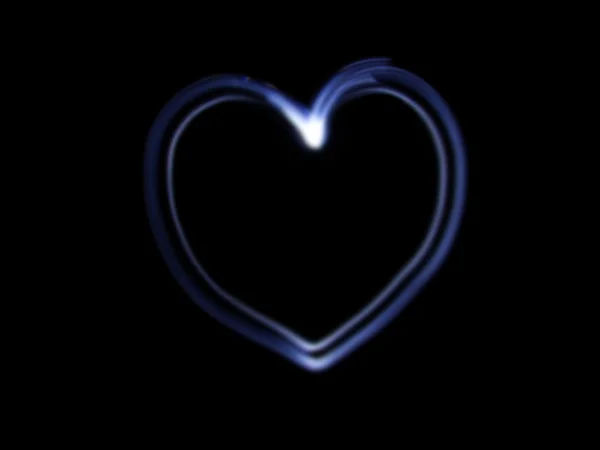 Ficklampa hjärta — Stockfoto