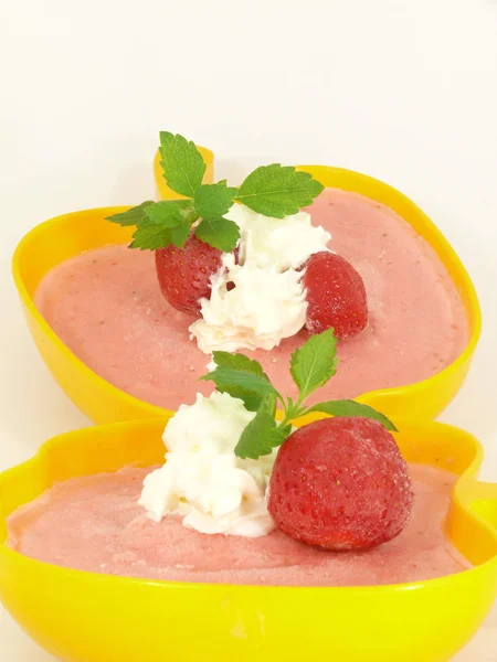 Dessert, fraise — Photo