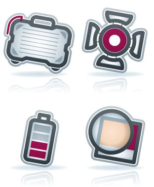 Photography Icons Set clipart