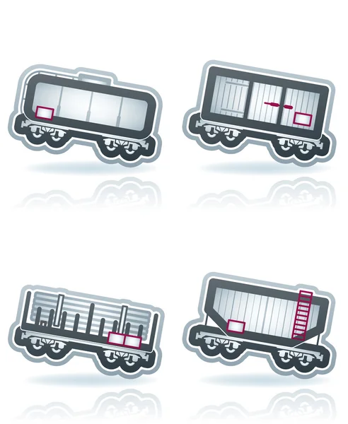 Иконки отрасли: Железнодорожный транспорт — стоковое фото