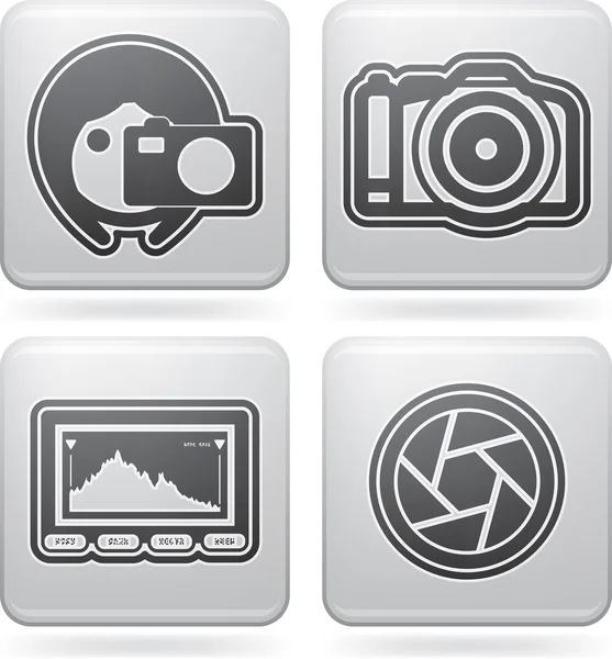 Conjunto de iconos de fotografía —  Fotos de Stock