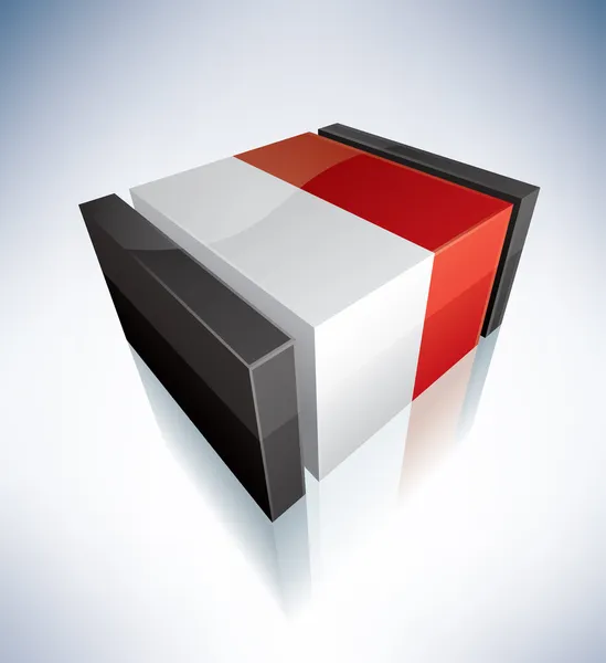 3D flag of Monaco — Stock Photo, Image