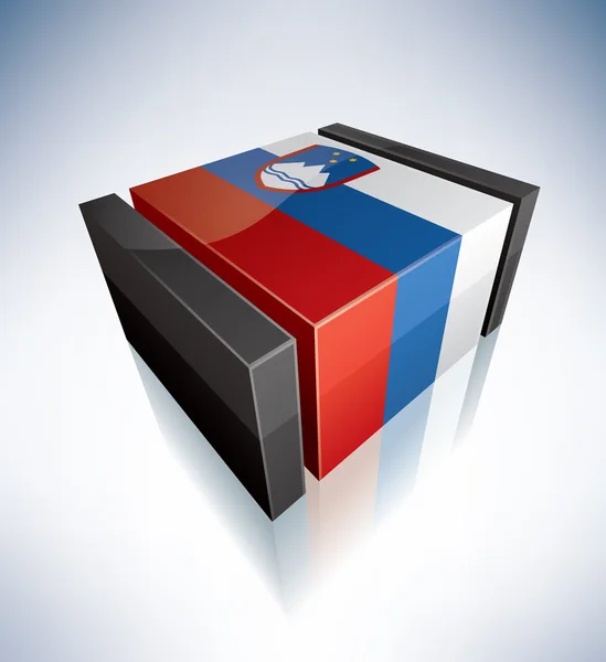 3D-s Szlovénia zászlaja — Stock Fotó