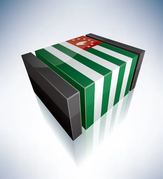 3D vlajka Abcházie — Stock fotografie