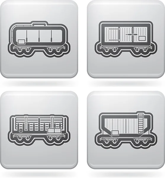 行业图标: 铁路运输 — 图库照片