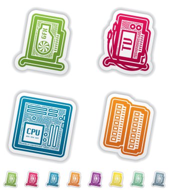 Computer parts clipart