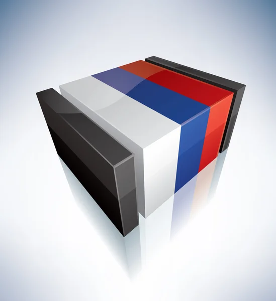 3D flaga serbska — Zdjęcie stockowe
