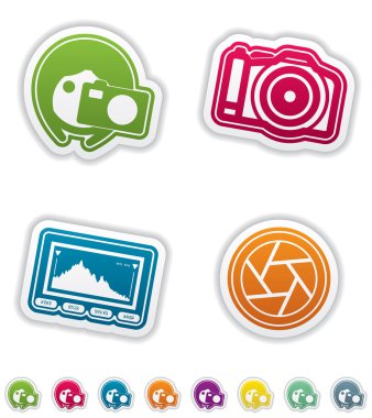 Photography Icons Set clipart