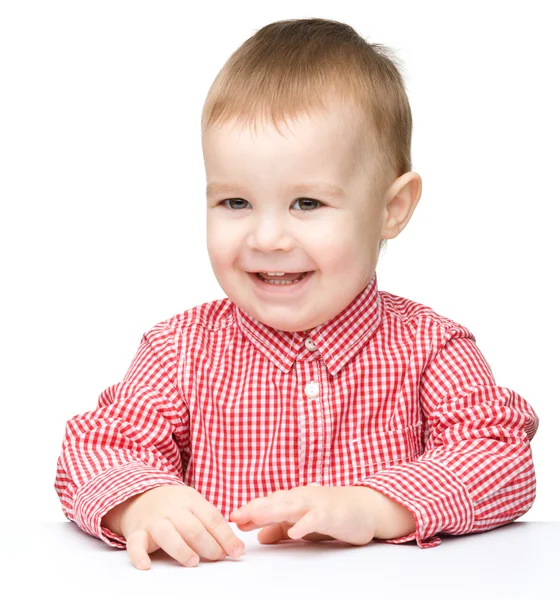 Portrét milý veselý chlapeček — Stock fotografie