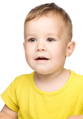 Portrait of a cute little boy clipart