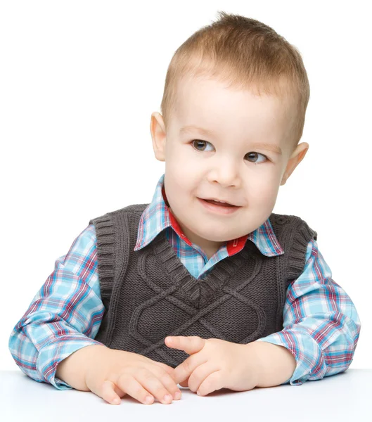 Portrét milý veselý chlapeček — Stock fotografie
