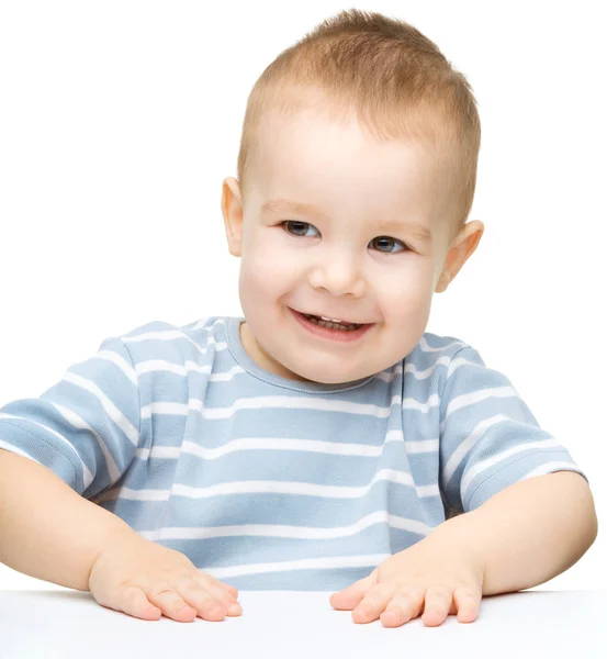 Portret ładny wesoły małego chłopca Zdjęcia Stockowe bez tantiem