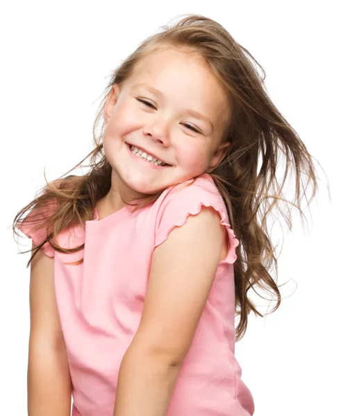 一个快乐小女孩的肖像 — 图库照片