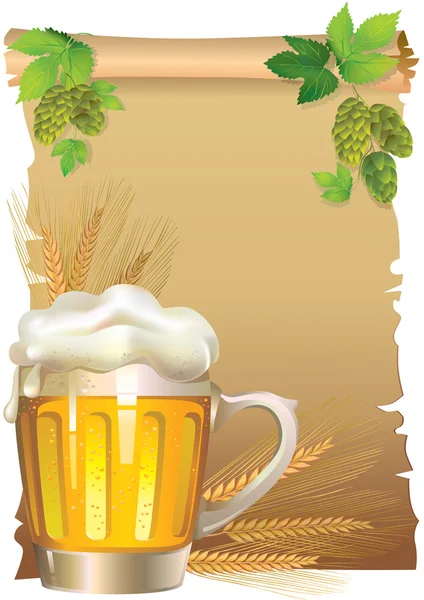 Fond de bière rétro — Image vectorielle