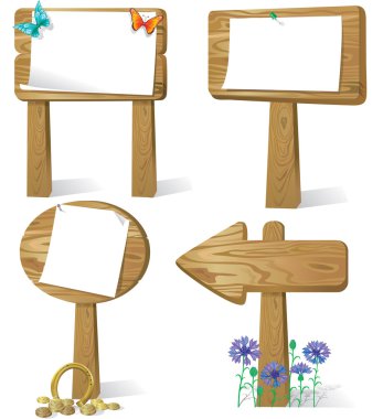 Sign board wood clipart