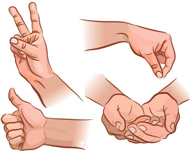 Hands and gestures clipart