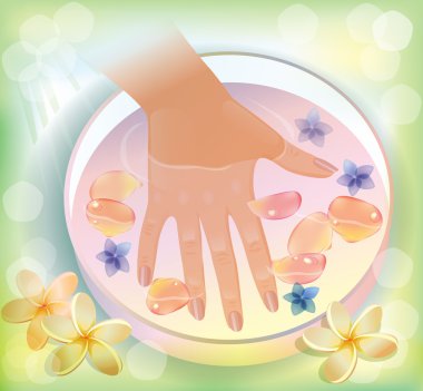 Hand bath clipart