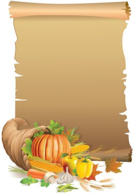 Retro background Thanksgiving clipart
