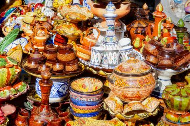 Traditional moroccan pottery clipart