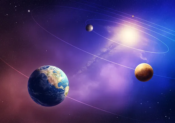 Inner solar system planets — Stock Photo, Image