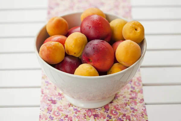 Apricots and nectarines — Stock Photo, Image