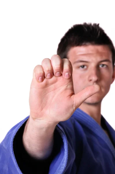 Karate ember vet egy fehér háttér — Stock Fotó