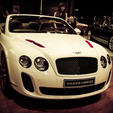 Bentley Continental Supersports ISR car on display clipart