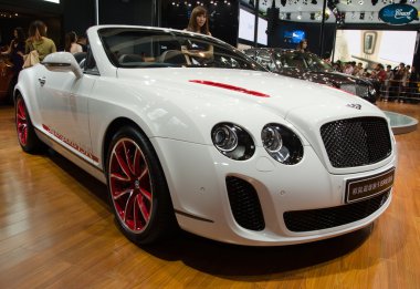 Bentley Continental Supersports ISR car on display clipart