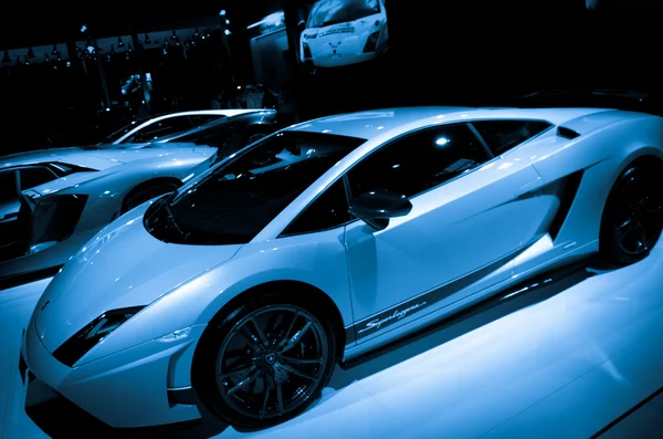 Lamborghini gallardo lp 570-4 superleggera sport autó a kijelzőn — Stock Fotó