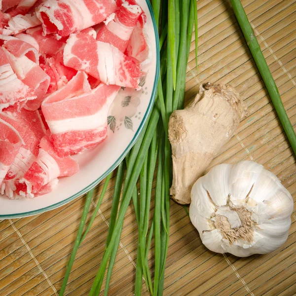 stock image Fresh fat beef slices