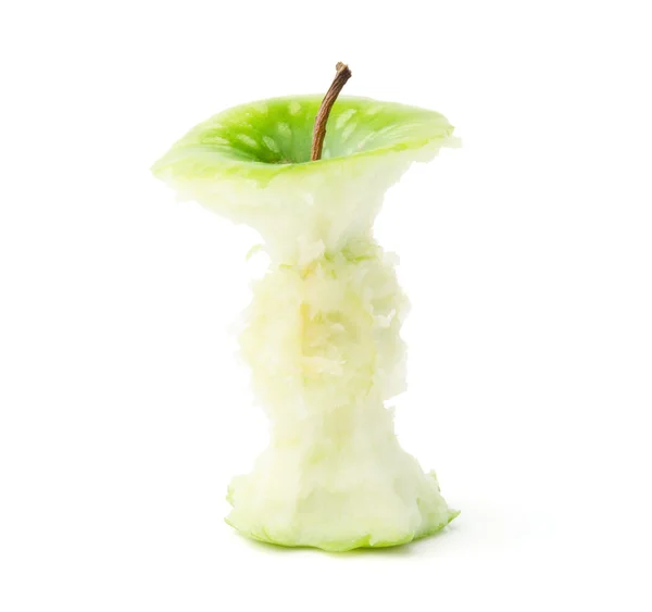Zelené jablko jádro — Stock fotografie