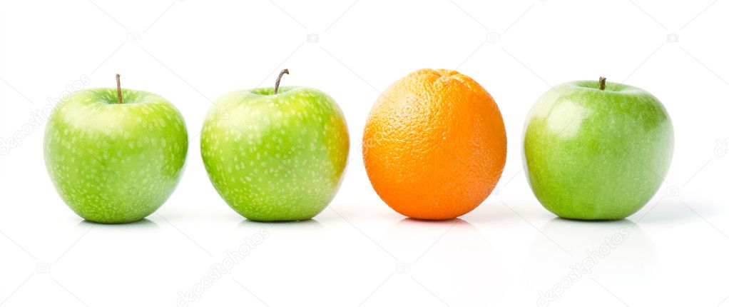 Orange Among Green Apples