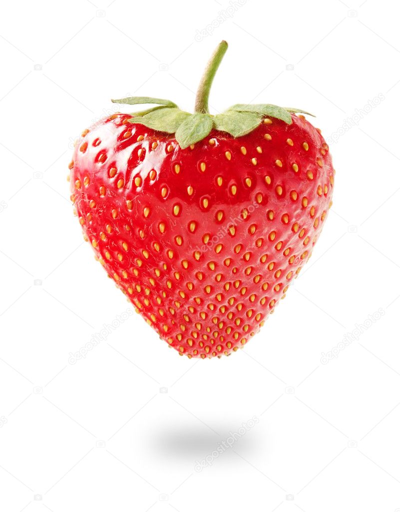 Fresh Strawberry on White Background