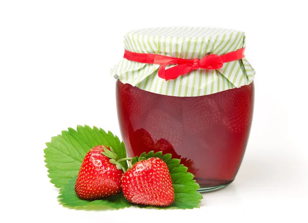 stock image Strawberry Jam with Fresh Strawberries