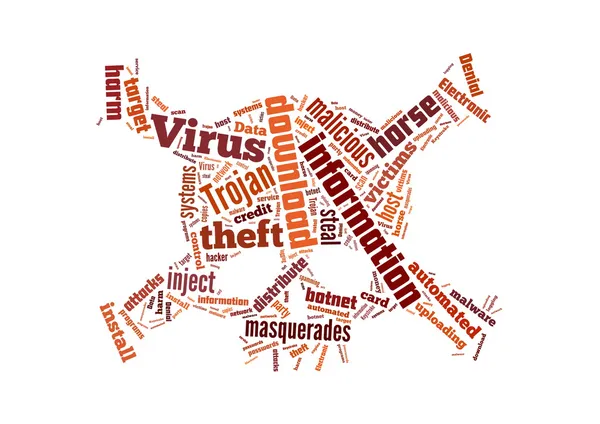 Bakgrund illustration av dator trojansk häst virus Royaltyfria Stockbilder