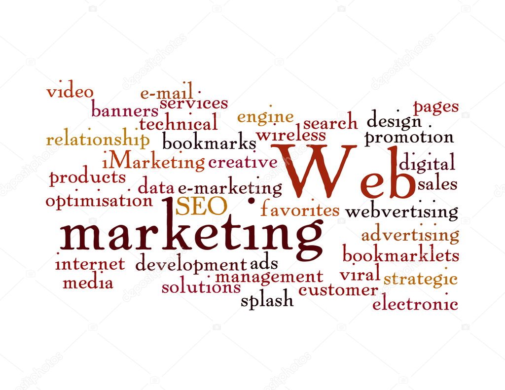 Web Marketing word cloud isolated